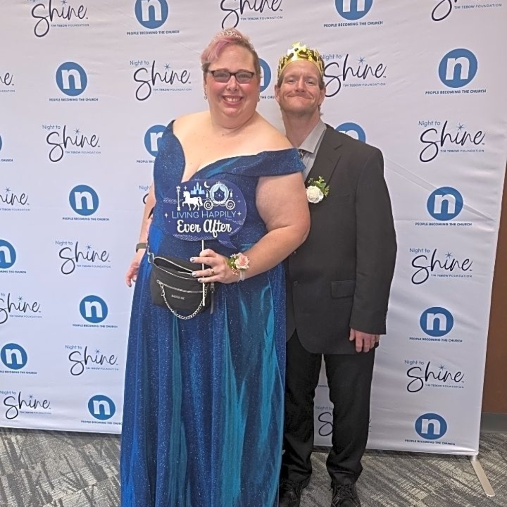 David's Bridal Blue Prom Dress
